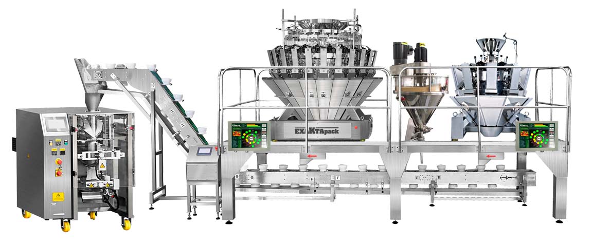Vertical Packaging Machine + Multihead Weighers + Powder Products Dosing
